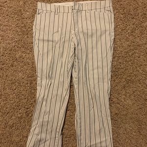 Striped ankle pants